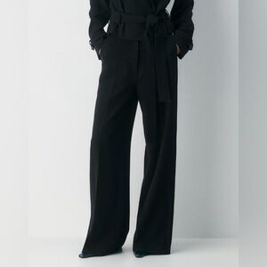 Aritzia Babaton Black Wide Leg Trousers